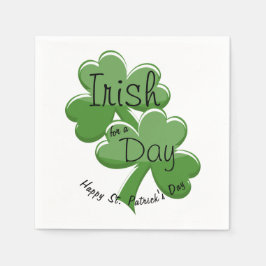 Iers voor een dag Gelukkige St. Patrick's Dag Servet