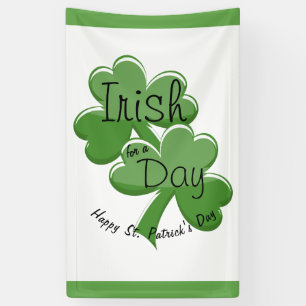Iers voor een dag Gelukkige St. Patrick's Dag Vier Spandoek