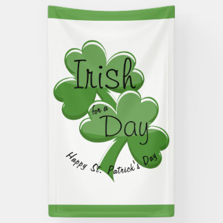 Iers voor een dag Gelukkige St. Patrick's Dag Vier Spandoek