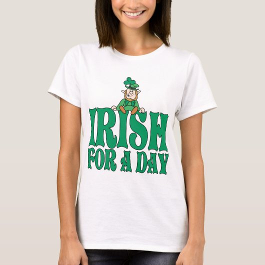 Iers voor een dag Leprechaun T-shirt (Voorkant)