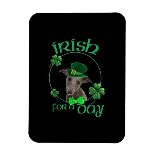 Iers voor een dag met een luie hond op Patrick Day Magneet (Verticaal)