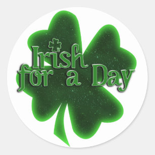 Iers voor een dag St. Patrick's Day Ronde Sticker