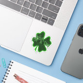 Iers voor een dag St. Patrick's Day Sticker (Laptop met iPhone)
