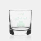 Iers voor een dag whisky glas (Achterkant)