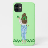 Iers Vrouw Vier Leaf Clover Field Case-Mate iPhone Case (Achterkant)