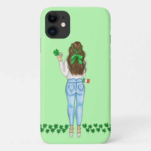 Iers Vrouw Vier Leaf Clover Field Case-Mate iPhone Case (Achterkant)