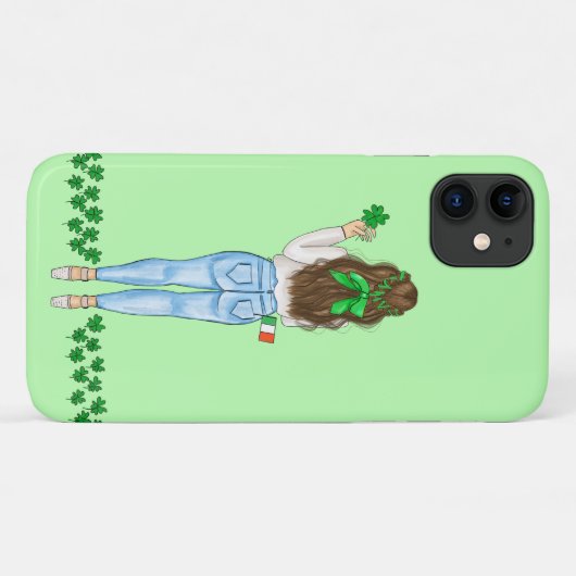Iers Vrouw Vier Leaf Clover Field Case-Mate iPhone Case (Achterkant (horizontaal))