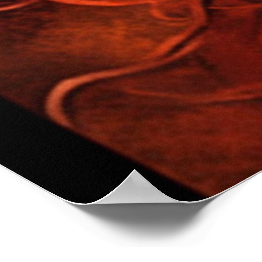 Iers vrouwenprofiel met Abstracte gezichtsverf Poster (Hoek)