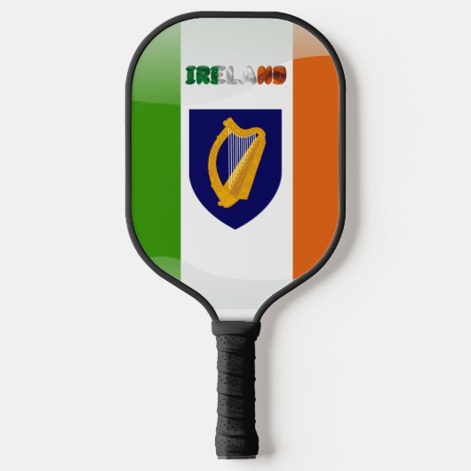 Iers wapenschild pickleball paddle (Voorkant)
