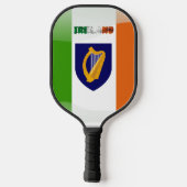 Iers wapenschild pickleball paddle (Achterkant)