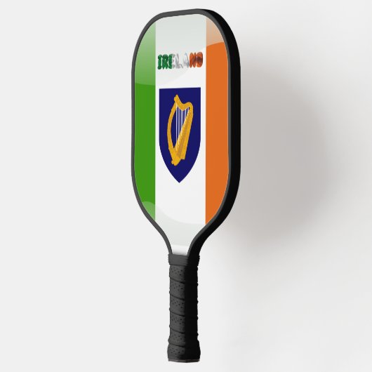 Iers wapenschild pickleball paddle (Links)