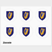 Iers wapenschild, Republiek Ierland Ronde Sticker (Vel)