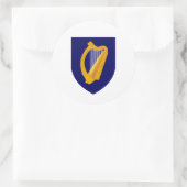 Iers wapenschild, Republiek Ierland Ronde Sticker (Tas)