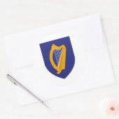 Iers wapenschild ronde sticker (Envelop)