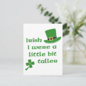 Iers was een beetje langer dan de St Patrick's Day Briefkaart (Staand voorkant)
