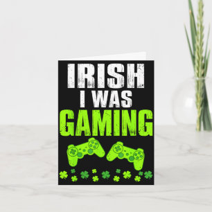 Iers was gamen st. patrick's dag grappige gamer kaart