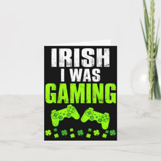 Iers was gamen st. patrick's dag grappige gamer kaart