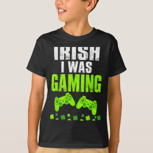 Iers was gamen st patrick's dag grappige gamer t-shirt