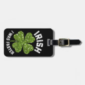 Iers was ik sneller op St Patrick's Day Bagagelabel (Voorkant horizontaal)