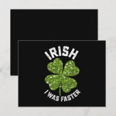 Iers was ik sneller op St Patrick's Day Briefkaart (Voorkant / Achterkant)