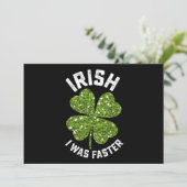 Iers was ik sneller op St Patrick's Day Kaart (Staand voorkant)