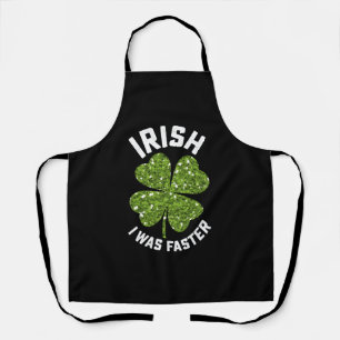 Iers was ik sneller op St Patrick's Day Schort