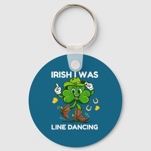 Iers was lijn dansen grappig st patricks dag sleutelhanger (Voorkant)