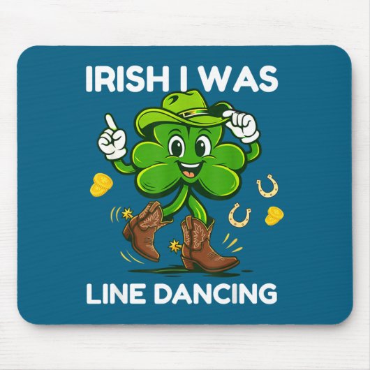 Iers was line dancing grappige st patricks day muismat (Voorkant)