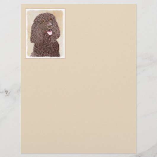 Iers waterspaniel schilderen - Oorspronkelijke hon (Voorkant)