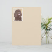 Iers waterspaniel schilderen - Oorspronkelijke hon (Staand voorkant)