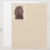 Iers waterspaniel schilderen - Oorspronkelijke hon (Voorkant / Achterkant)