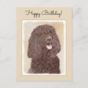 Iers waterspaniel schilderen - Oorspronkelijke hon Briefkaart
