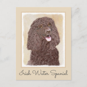 Iers waterspaniel schilderen - Oorspronkelijke hon Briefkaart