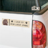 Iers waterspaniel schilderen - Oorspronkelijke hon Bumpersticker (Op Truck)