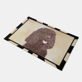 Iers waterspaniel schilderen - Oorspronkelijke hon Deurmat (Schuin)