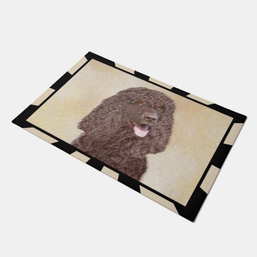 Iers waterspaniel schilderen - Oorspronkelijke hon Deurmat (Schuin)