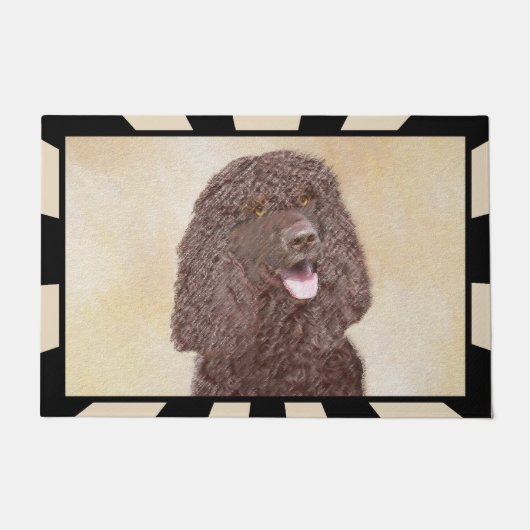 Iers waterspaniel schilderen - Oorspronkelijke hon Deurmat (Voorkant)