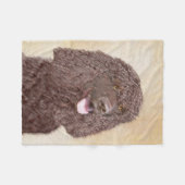 Iers waterspaniel schilderen - Oorspronkelijke hon Fleece Deken (Voorkant (Horizontaal))