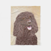Iers waterspaniel schilderen - Oorspronkelijke hon Fleece Deken (Voorkant)