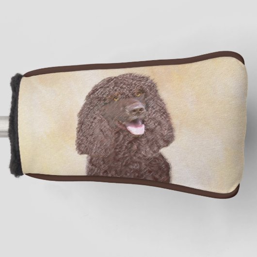 Iers waterspaniel schilderen - Oorspronkelijke hon Golfheadcover (Voorkant)