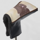 Iers waterspaniel schilderen - Oorspronkelijke hon Golfheadcover (3/4 voorkant)
