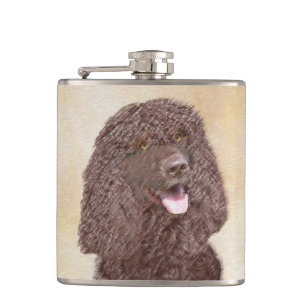 Iers waterspaniel schilderen - Oorspronkelijke hon Heupfles