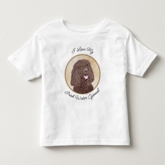Iers waterspaniel schilderen - Oorspronkelijke hon Kinder Shirts (Voorkant)