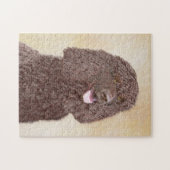 Iers waterspaniel schilderen - Oorspronkelijke hon Legpuzzel (Horizontaal)