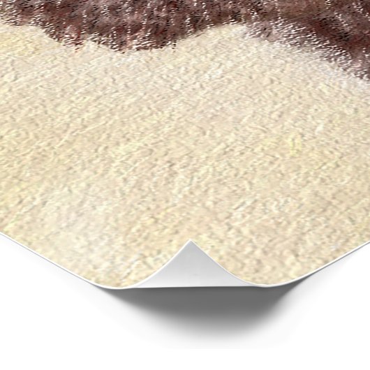 Iers waterspaniel schilderen - Oorspronkelijke hon Perfect Poster (Hoek)