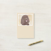 Iers waterspaniel schilderen - Oorspronkelijke hon Post-it® Notes (Op bureau)