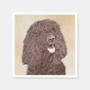 Iers waterspaniel schilderen - Oorspronkelijke hon Servet