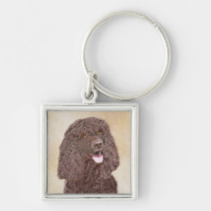 Iers waterspaniel schilderen - Oorspronkelijke hon Sleutelhanger