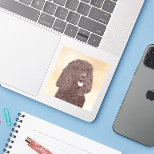 Iers waterspaniel schilderen - Oorspronkelijke hon Sticker