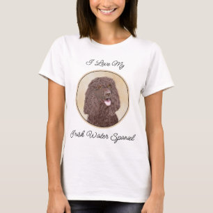 Iers waterspaniel schilderen - Oorspronkelijke hon T-shirt